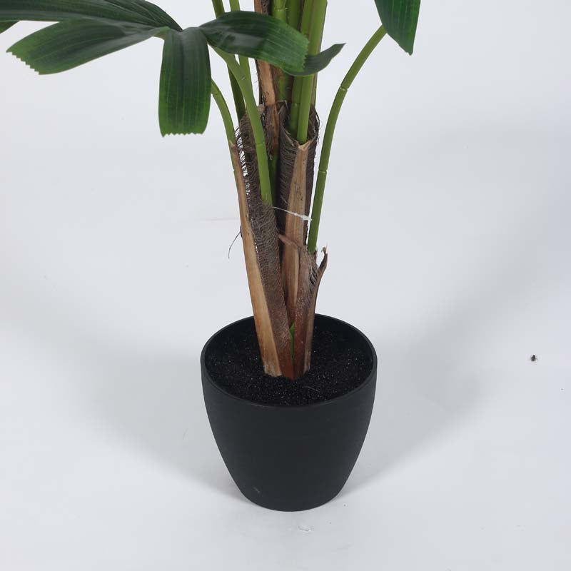 Buy Faux Lush Rhapis Excelsa Plant With Pot - 4 Feet Artificial Plants from Vaaree