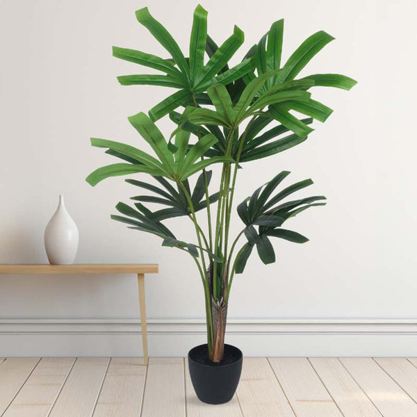 Buy Faux Lush Rhapis Excelsa Plant With Pot - 3.1 Feet Artificial Plants from Vaaree