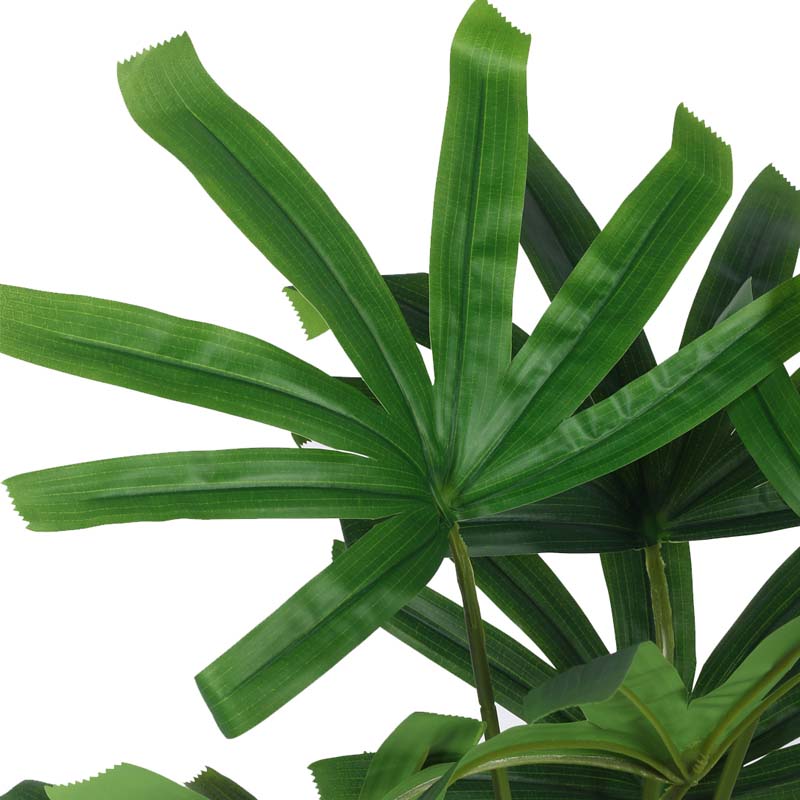 Buy Faux Lush Rhapis Excelsa Plant With Pot - 3.1 Feet Artificial Plants from Vaaree