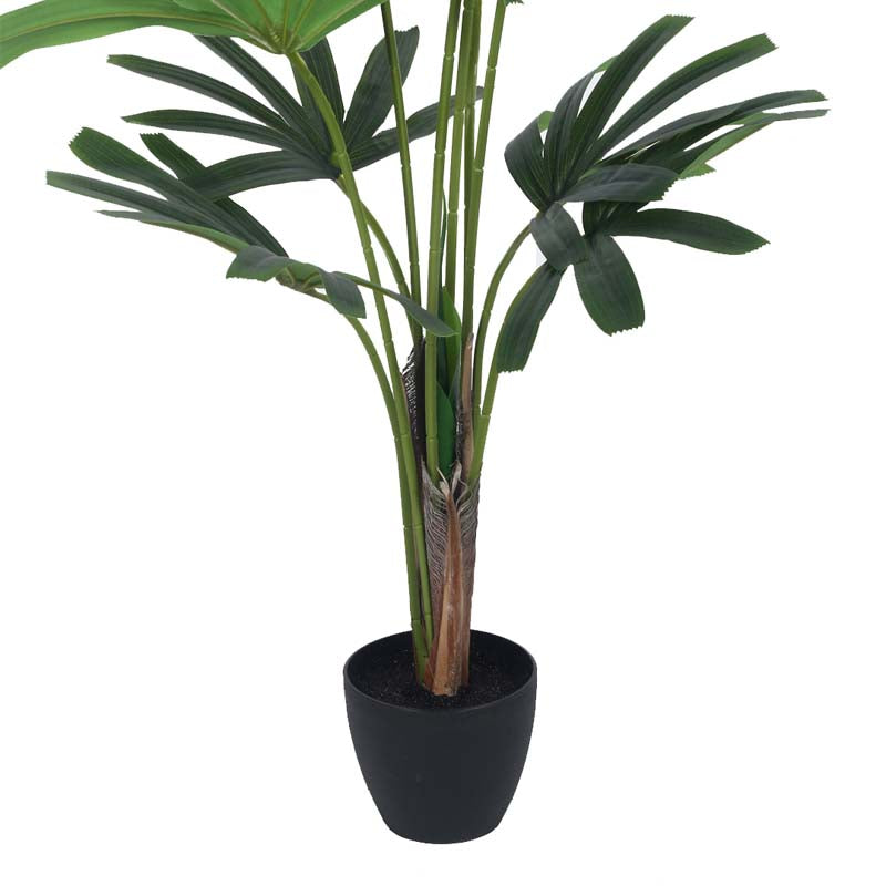 Buy Faux Lush Rhapis Excelsa Plant With Pot - 3.1 Feet Artificial Plants from Vaaree