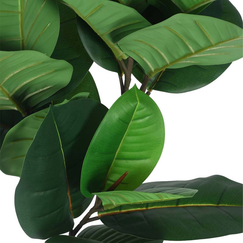 Buy Faux Lush Rubber Plant With Pot - 4.3 Feet Artificial Plants from Vaaree