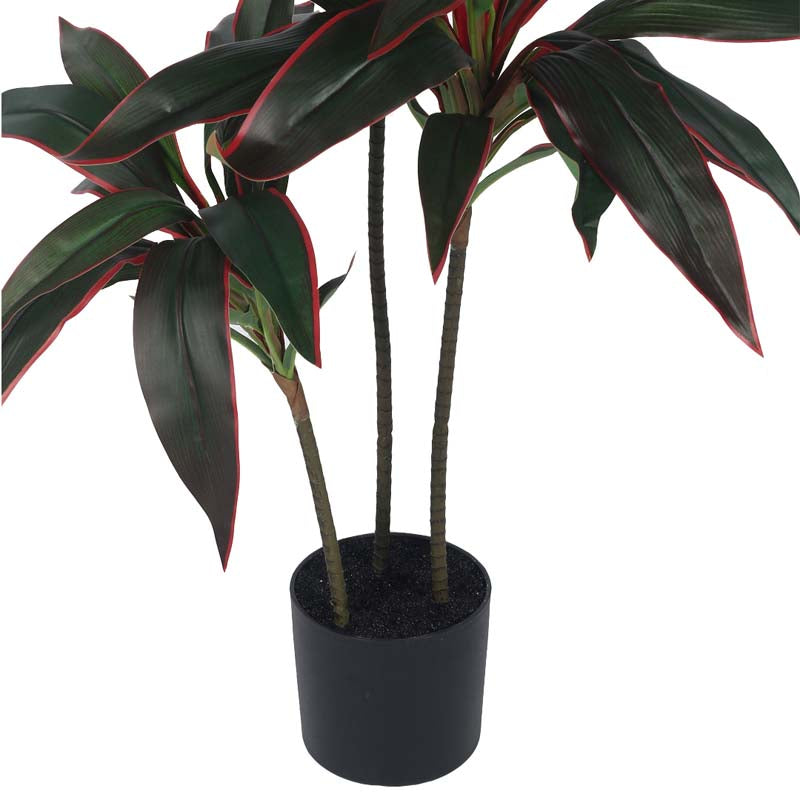 Buy Faux Lush Dracaena Reflexa Plant With Pot - 3.1 Feet Artificial Plants from Vaaree