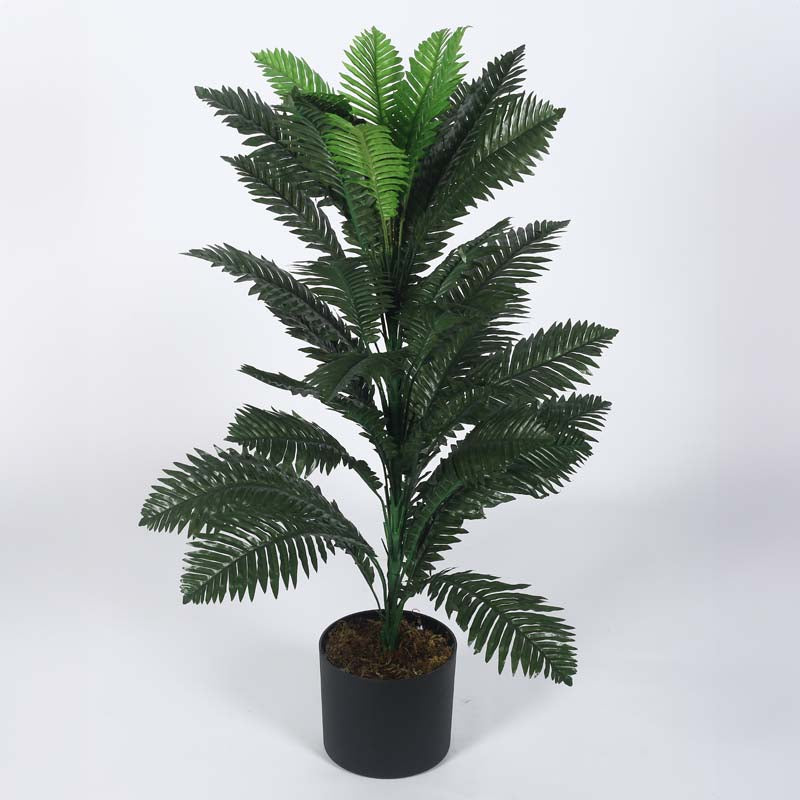 Buy Faux Lush Boston Fern Plant With Pot - 2.8 Feet Artificial Plants from Vaaree