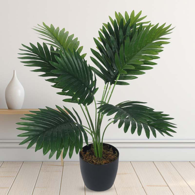 Buy Faux Lush Areca Plam Plant With Pot - 1.8 Feet Artificial Plants from Vaaree