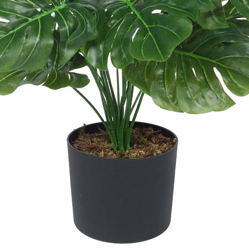 Buy Faux Lush Monstera Plant With Pot - 2.3 Feet Artificial Plants from Vaaree