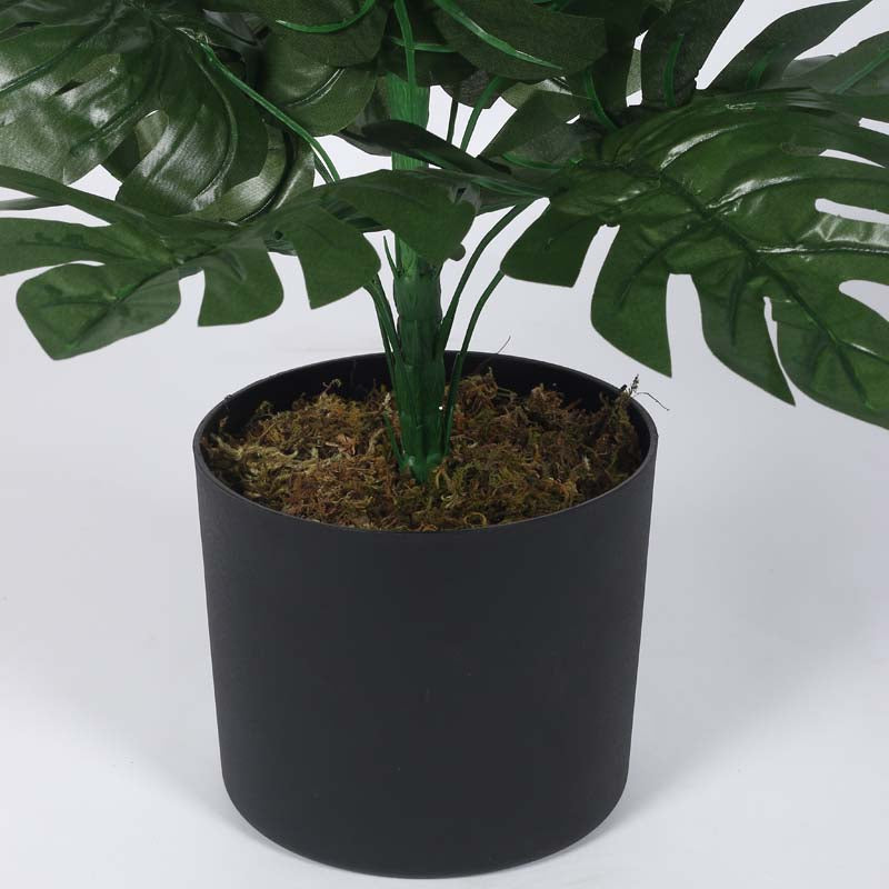 Buy Faux Lush Mostera Plant With Pot - 2.8 Feet Artificial Plants from Vaaree