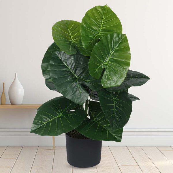 Buy Faux Lush Rubber Fig Plant With Pot - 2.3 Feet Artificial Plants from Vaaree