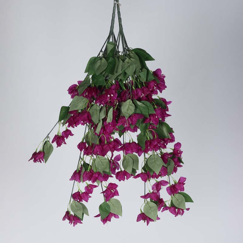 Buy Faux Lush Hanging Bougainvillea - Purple - 2.5 Feet Artificial Flowers from Vaaree