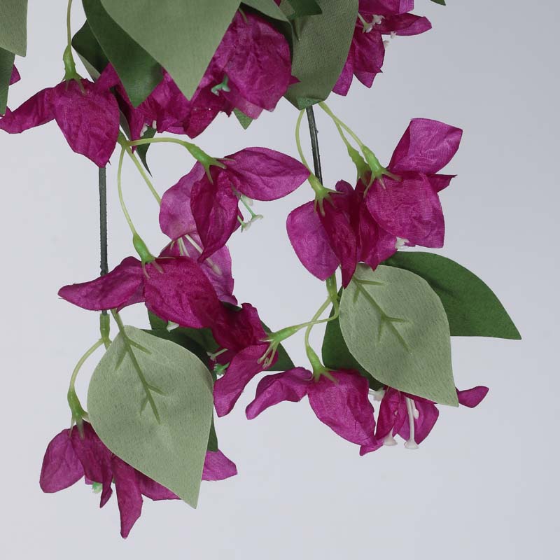 Buy Faux Lush Hanging Bougainvillea - Purple - 2.5 Feet Artificial Flowers from Vaaree