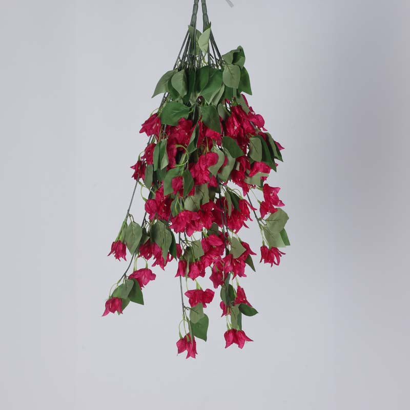 Buy Faux Lush Hanging Bougainvillea - Pink - 2.5 Feet Artificial Flowers from Vaaree