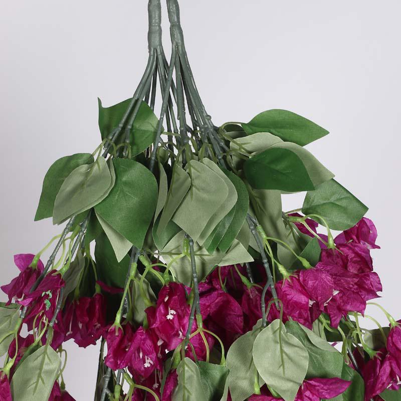 Buy Faux Lush Hanging Bougainvillea - Purple - 2.5 Feet Artificial Flowers from Vaaree