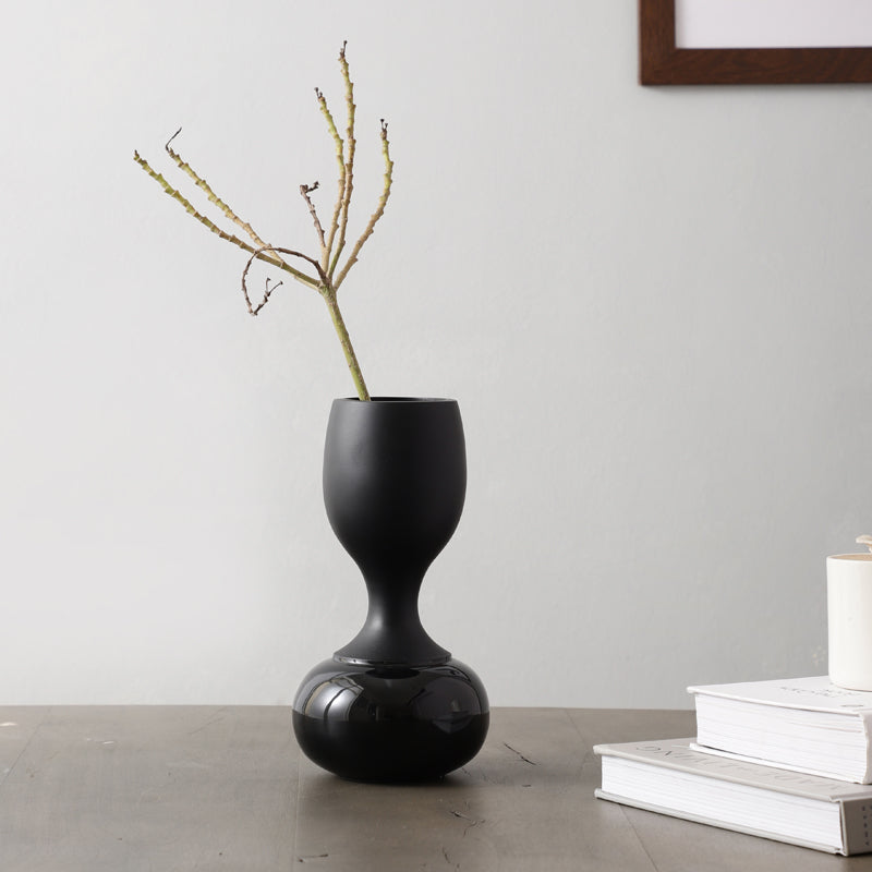 Buy Blaise Enamel Vase - Black Vase from Vaaree