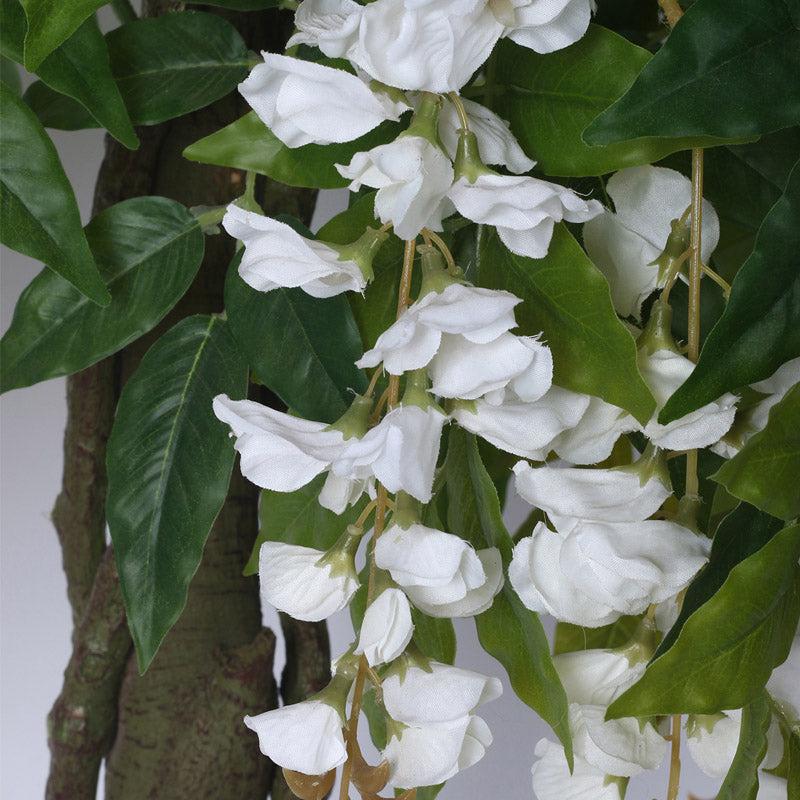 Buy Faux Realtouch White Wisteria Tree With Pot - 5.9 Feet Artificial Plants from Vaaree