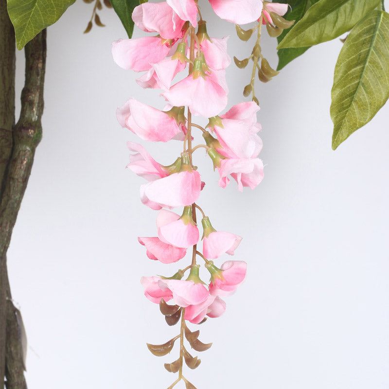 Buy Faux Realtouch Pink Wisteria Tree With Pot - 5.9 Feet Artificial Plants from Vaaree