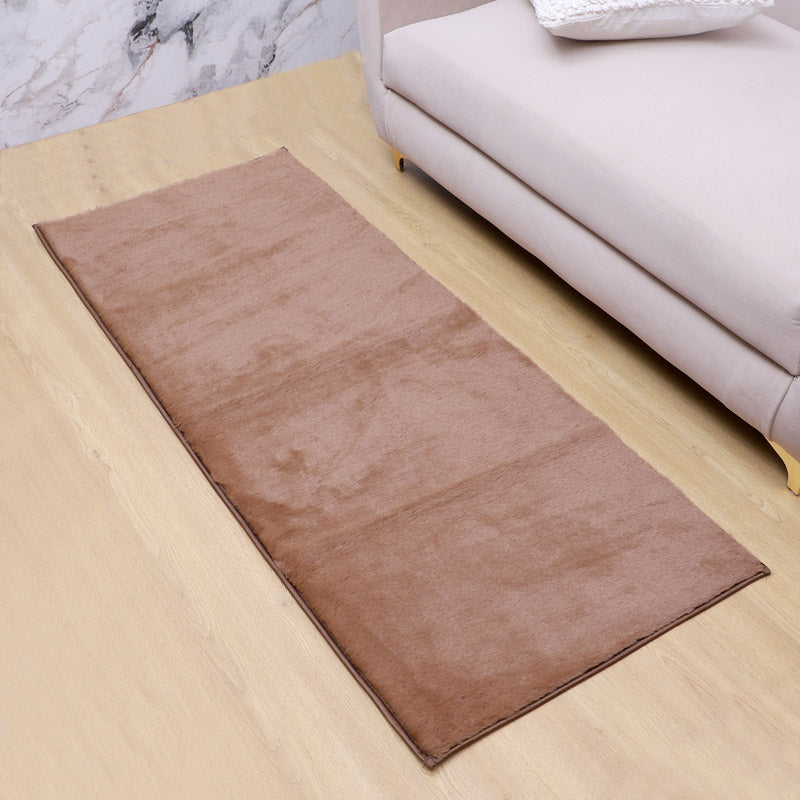 Buy Ileva Anti Skid Bedside Runner - Light Brown Runner Rug from Vaaree