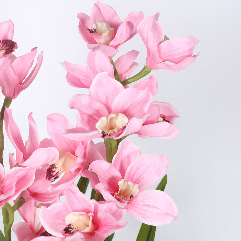 Buy Faux Realtouch Pink Cymbidium Tree With Pot - 3.9 Feet Artificial Plants from Vaaree