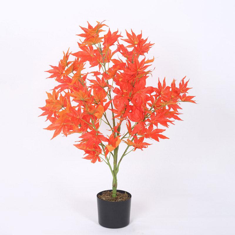 Buy Faux Realtouch Japanese Maple Tree With Pot - 2.6 Feet Artificial Plants from Vaaree