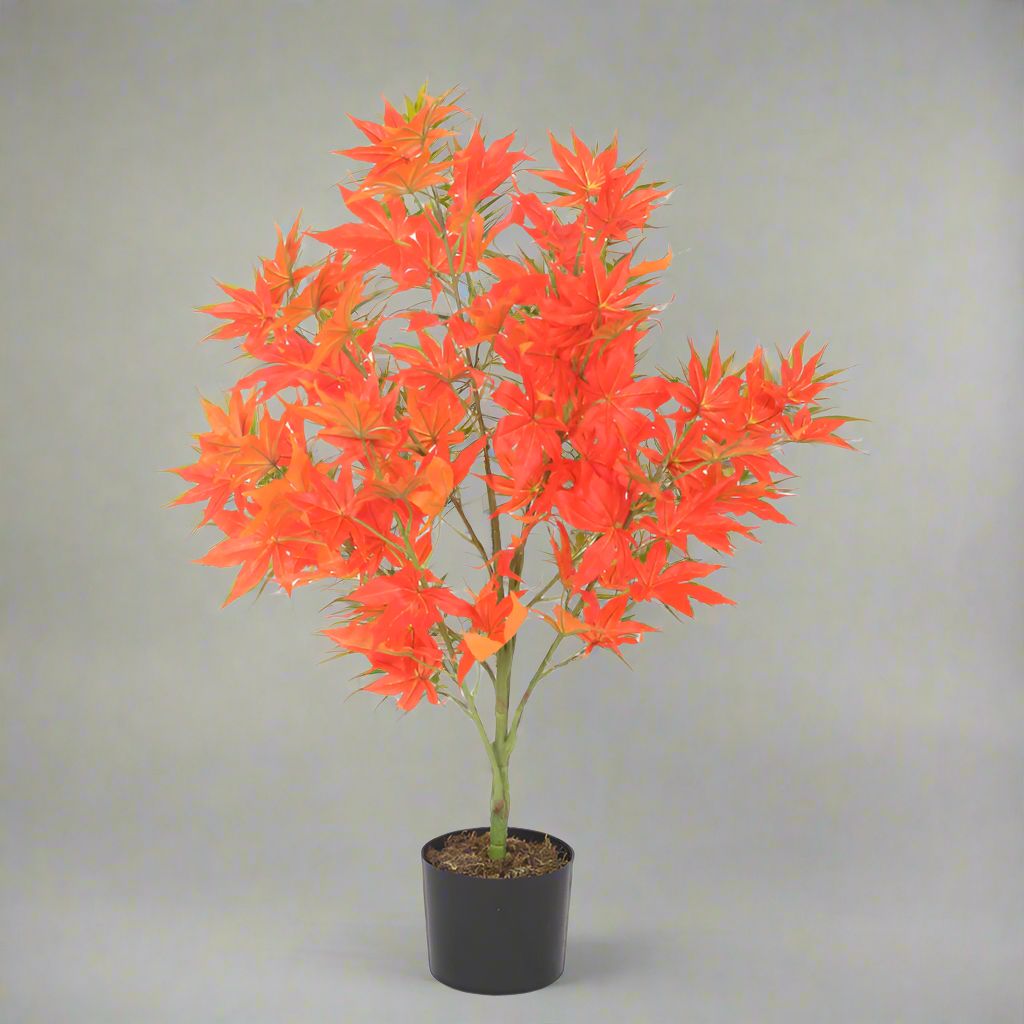 Buy Faux Realtouch Japanese Maple Tree With Pot - 2.6 Feet Artificial Plants from Vaaree