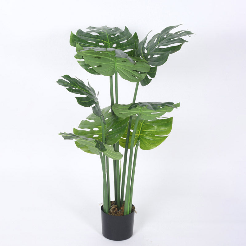 Buy Faux Realtouch Green Monstera Plant With Pot - 3.6 Feet Artificial Plants from Vaaree