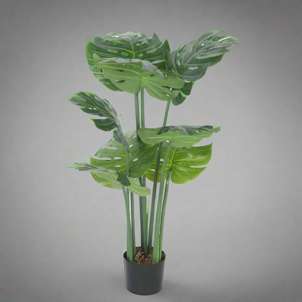 Buy Faux Realtouch Green Monstera Plant With Pot - 3.6 Feet Artificial Plants from Vaaree