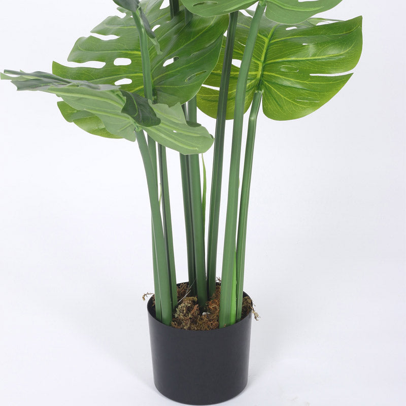 Buy Faux Realtouch Green Monstera Plant With Pot - 3.6 Feet Artificial Plants from Vaaree