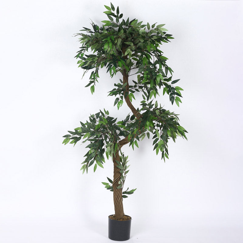 Buy Faux Realtouch Green Eucalyptus Tree With Pot - 5.9 Feet Artificial Plants from Vaaree