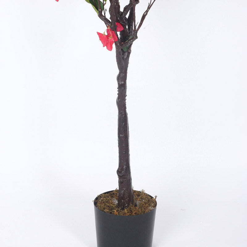 Buy Faux Realtouch Red Bougainvillea Plant With Pot - 5.2 Feet Artificial Plants from Vaaree