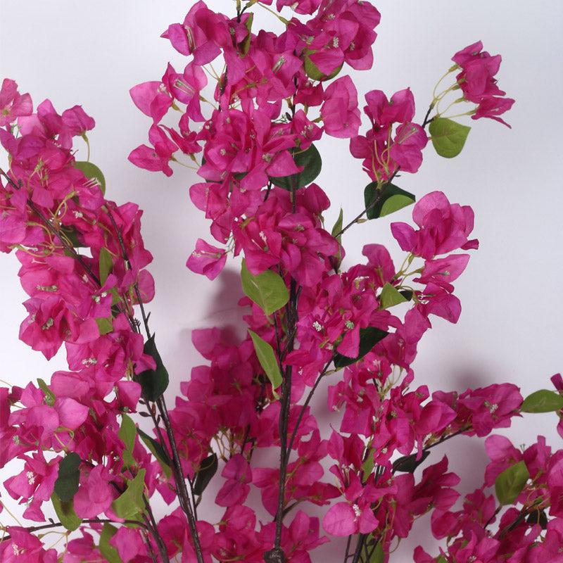 Buy Faux Realtouch Purple Bougainvillea Plant With Pot - 5.2 Feet Artificial Plants from Vaaree