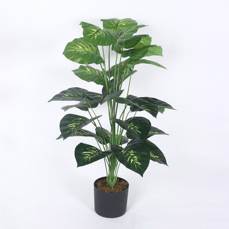 Buy Faux Realtouch Green Dieffenbachia Tree With Pot - 3.3 Feet Artificial Plants from Vaaree