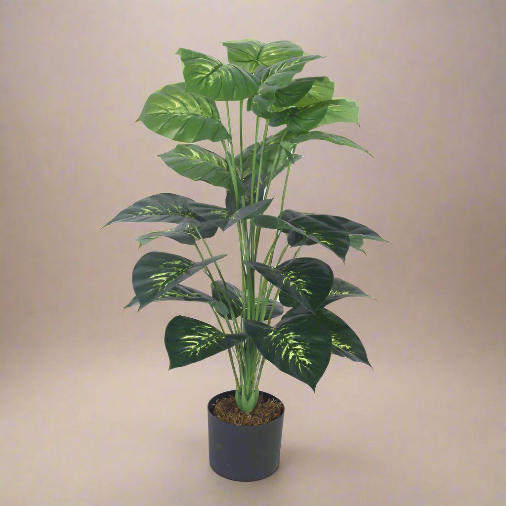 Buy Faux Realtouch Green Dieffenbachia Tree With Pot - 3.3 Feet Artificial Plants from Vaaree