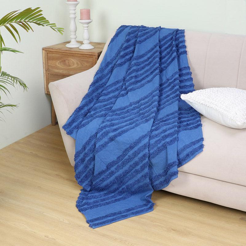 Buy Nishtha Cotton Throw - Blue Throws from Vaaree