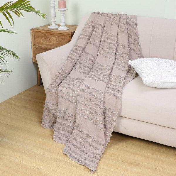 Buy Nishtha Cotton Throw - Beige Throws from Vaaree