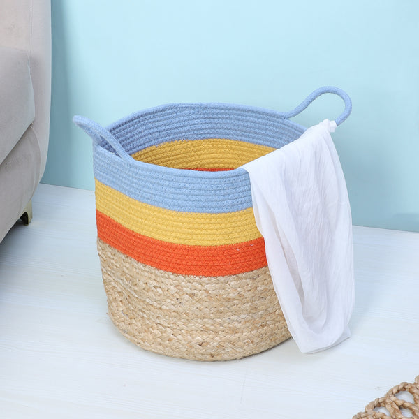 Buy Anora Handcrafted Jute Storage Basket Laundry Basket from Vaaree