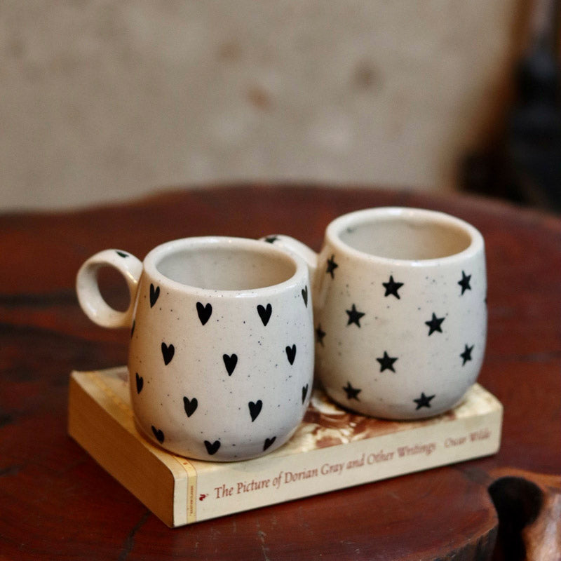 Buy Hatchett Ceramic Cup (250ML) - Set of Two Mug & Tea Cup from Vaaree