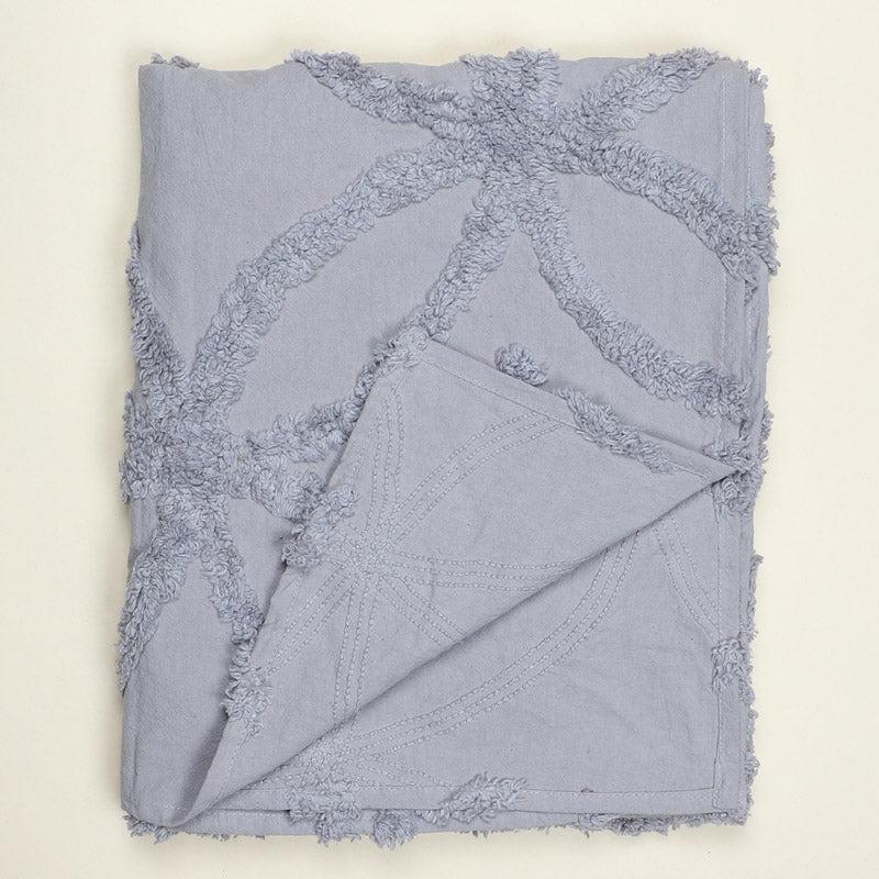 Buy Marigo Cotton Throw - Light Grey Throws from Vaaree