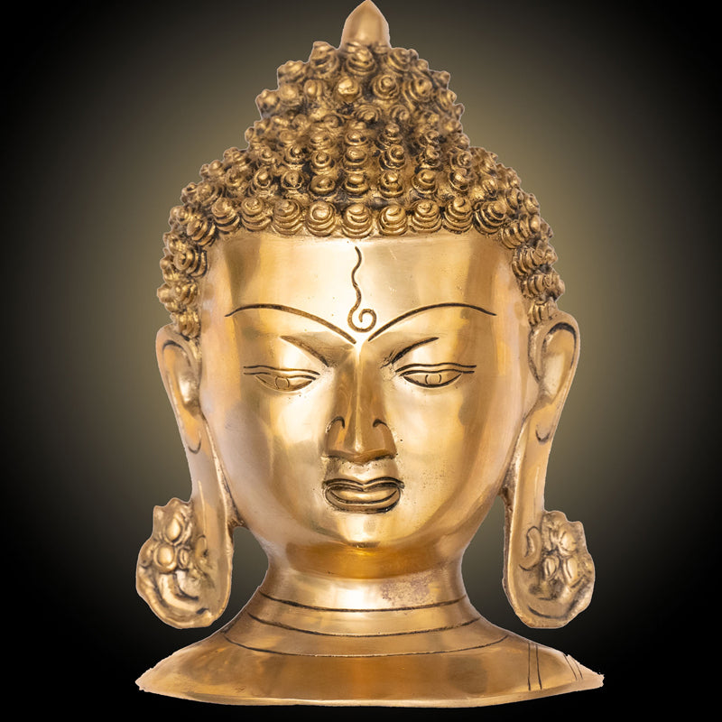 Showpieces - Lord Buddha Head Brass Shwpiece