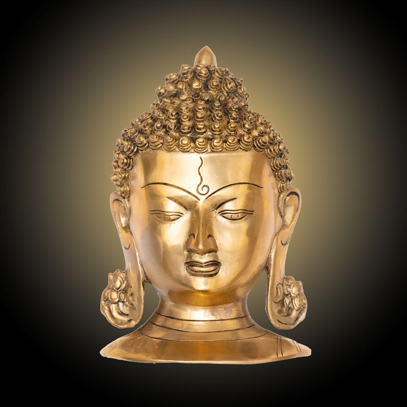 Showpieces - Lord Buddha Head Brass Shwpiece