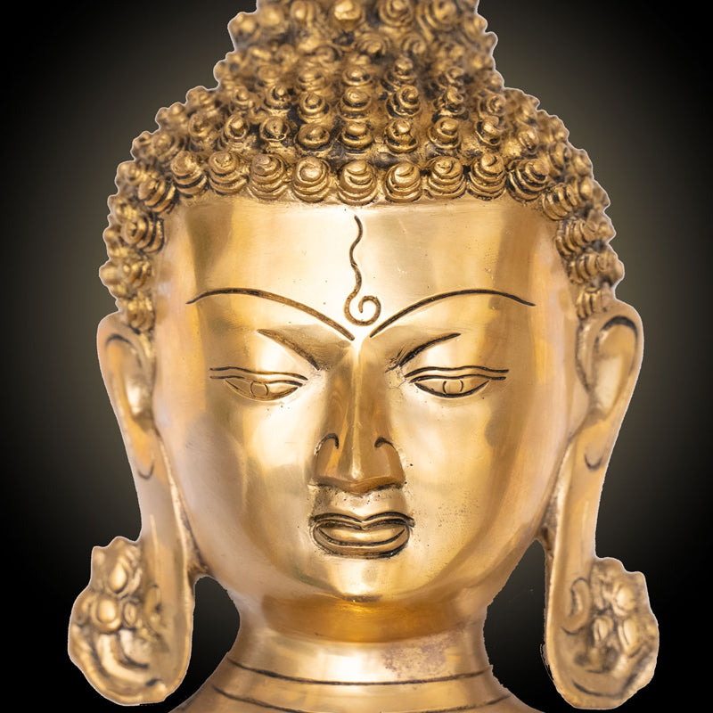 Showpieces - Lord Buddha Head Brass Shwpiece