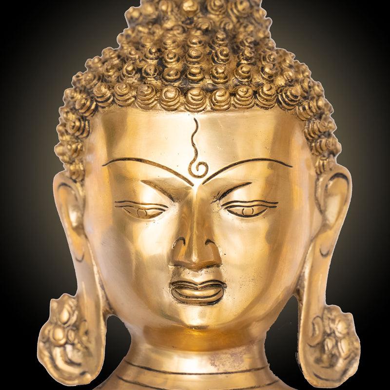 Buy Lord Buddha Head Brass Shwpiece Showpieces from Vaaree