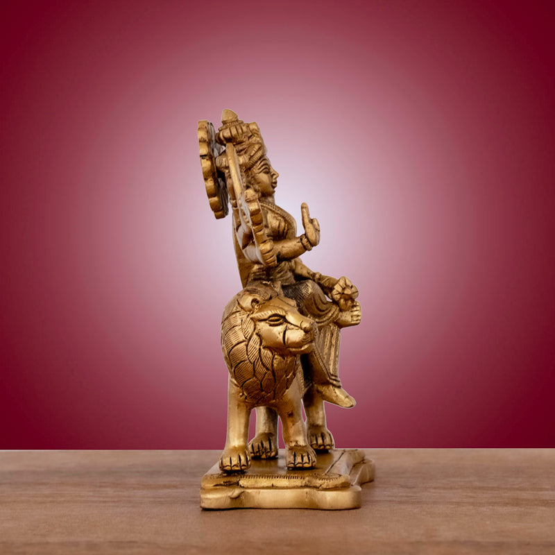 Buy Powerful Goddess Durga On Lion Idol Idols & Sets from Vaaree