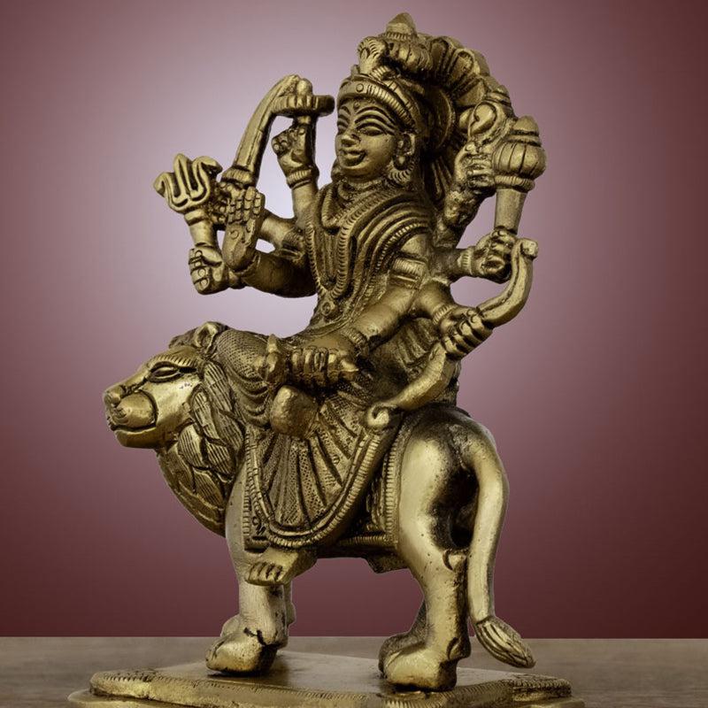 Buy Powerful Goddess Durga On Lion Idol Idols & Sets from Vaaree