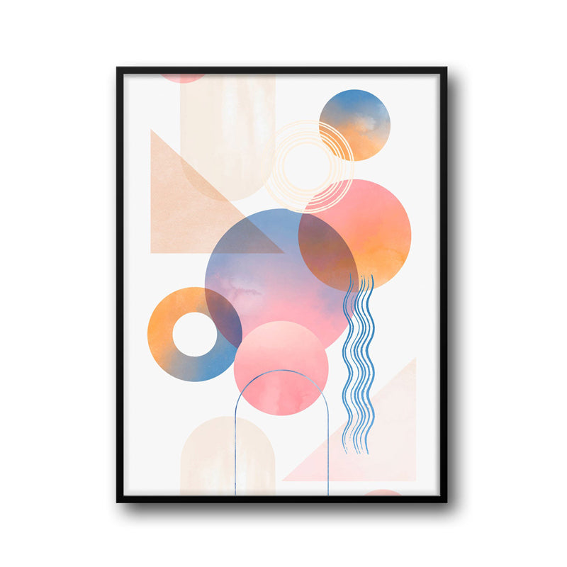 Buy Geometric Euphoria Wall Art - Black Frame Wall Art & Paintings from Vaaree