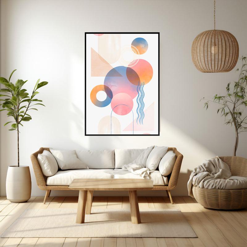 Buy Geometric Euphoria Wall Art - Black Frame Wall Art & Paintings from Vaaree