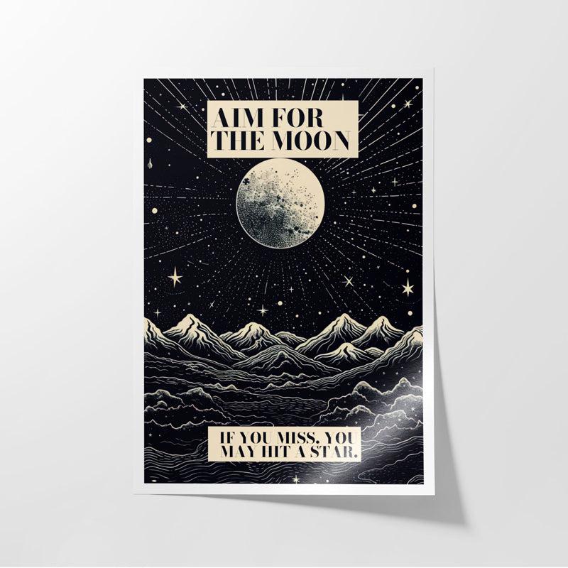 Buy Aim For the Moon Wall Poster Wall Poster from Vaaree