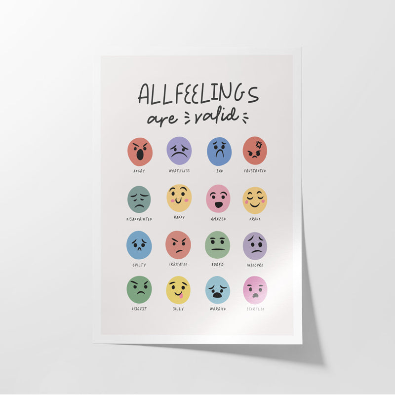 Buy All Emotions Are Valid Wall Poster Wall Poster from Vaaree