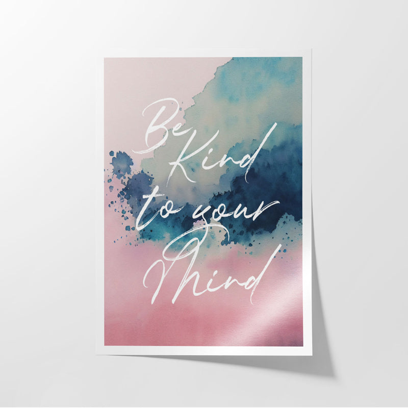 Buy Be Kind To Your Mind Pastel Wall Poster Wall Poster from Vaaree