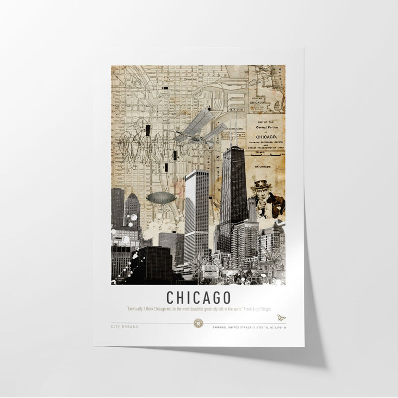 Buy Chicago Wall Poster Wall Poster from Vaaree