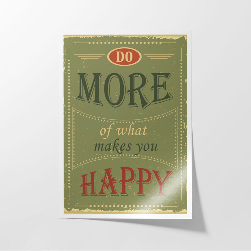 Buy What Makes You Happy Wall Poster Wall Poster from Vaaree