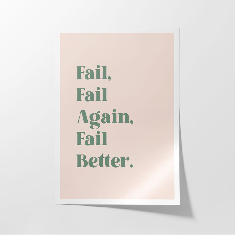 Buy Fail Better Wall Poster Wall Poster from Vaaree