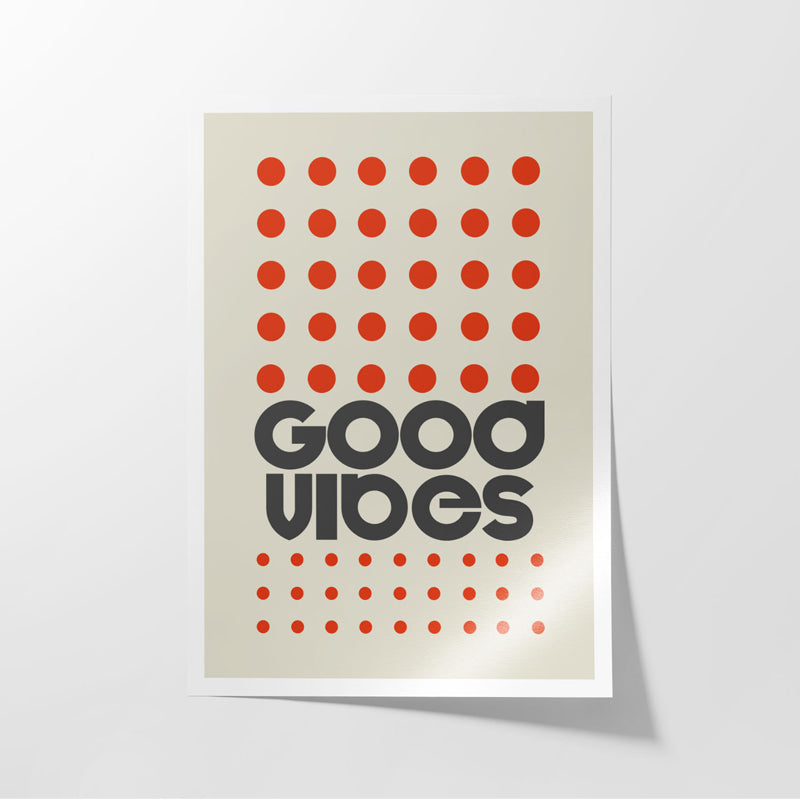 Buy Good Vibes Orange Wall Poster Wall Poster from Vaaree